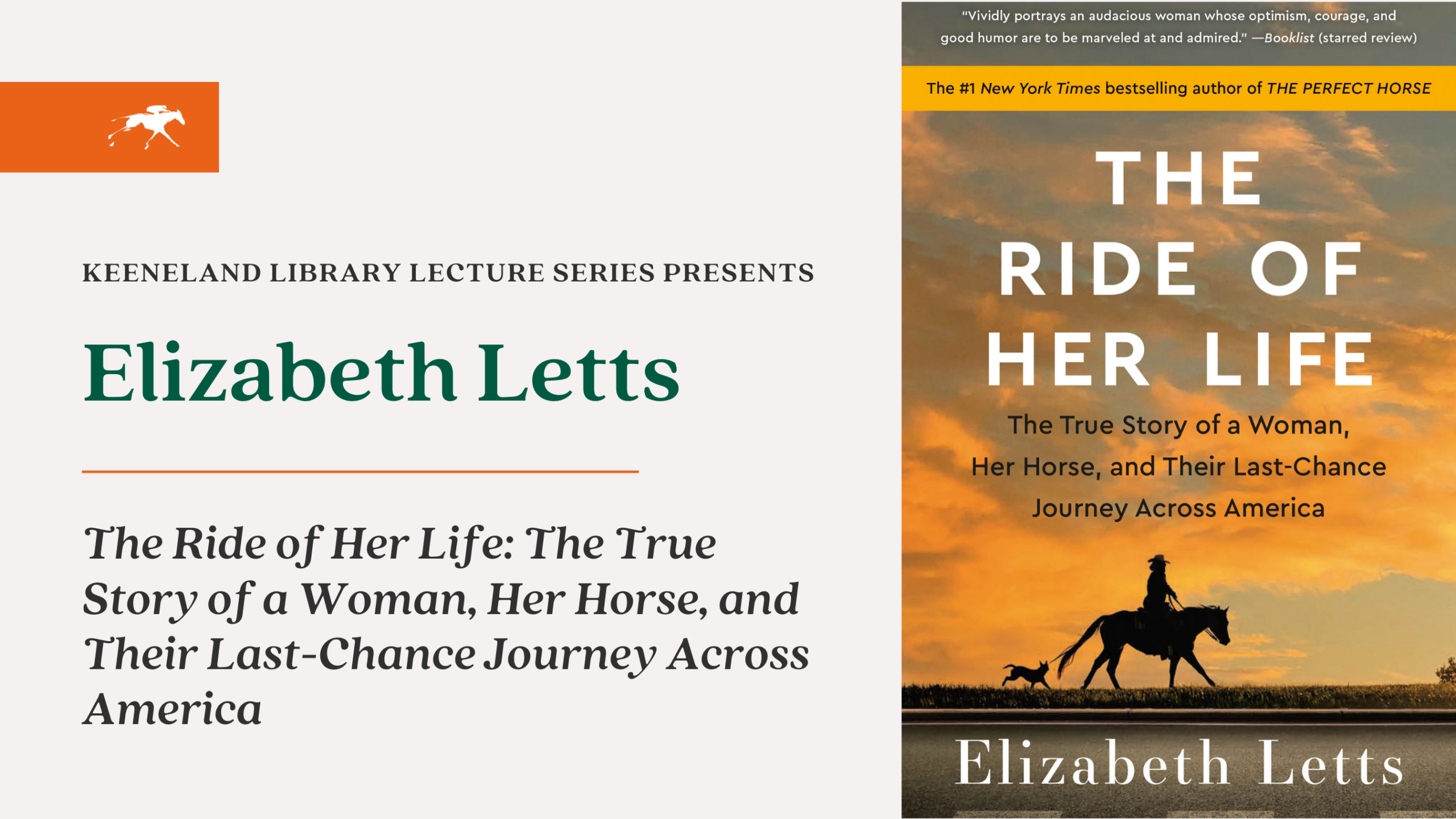 Keeneland Library Lecture Series Presents: An Evening with Elizabeth Letts