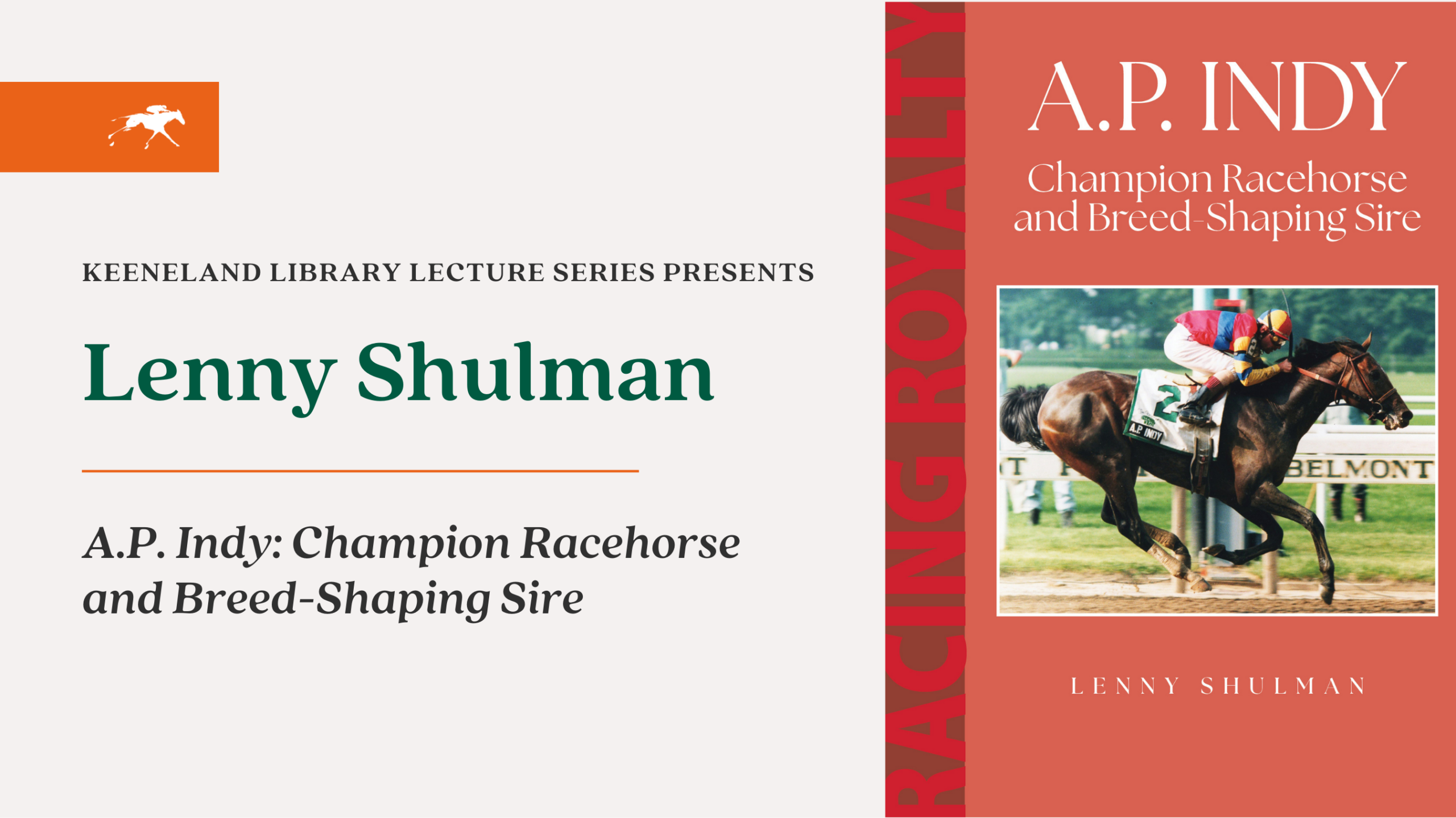 Keeneland Library Lecture Series Presents: An Evening with Lenny Shulman